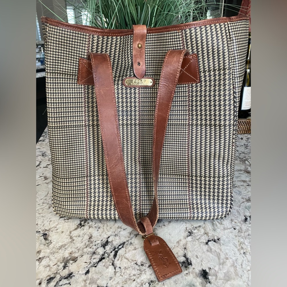 Vintage Polo by Ralph Lauren Houndstooth Tote